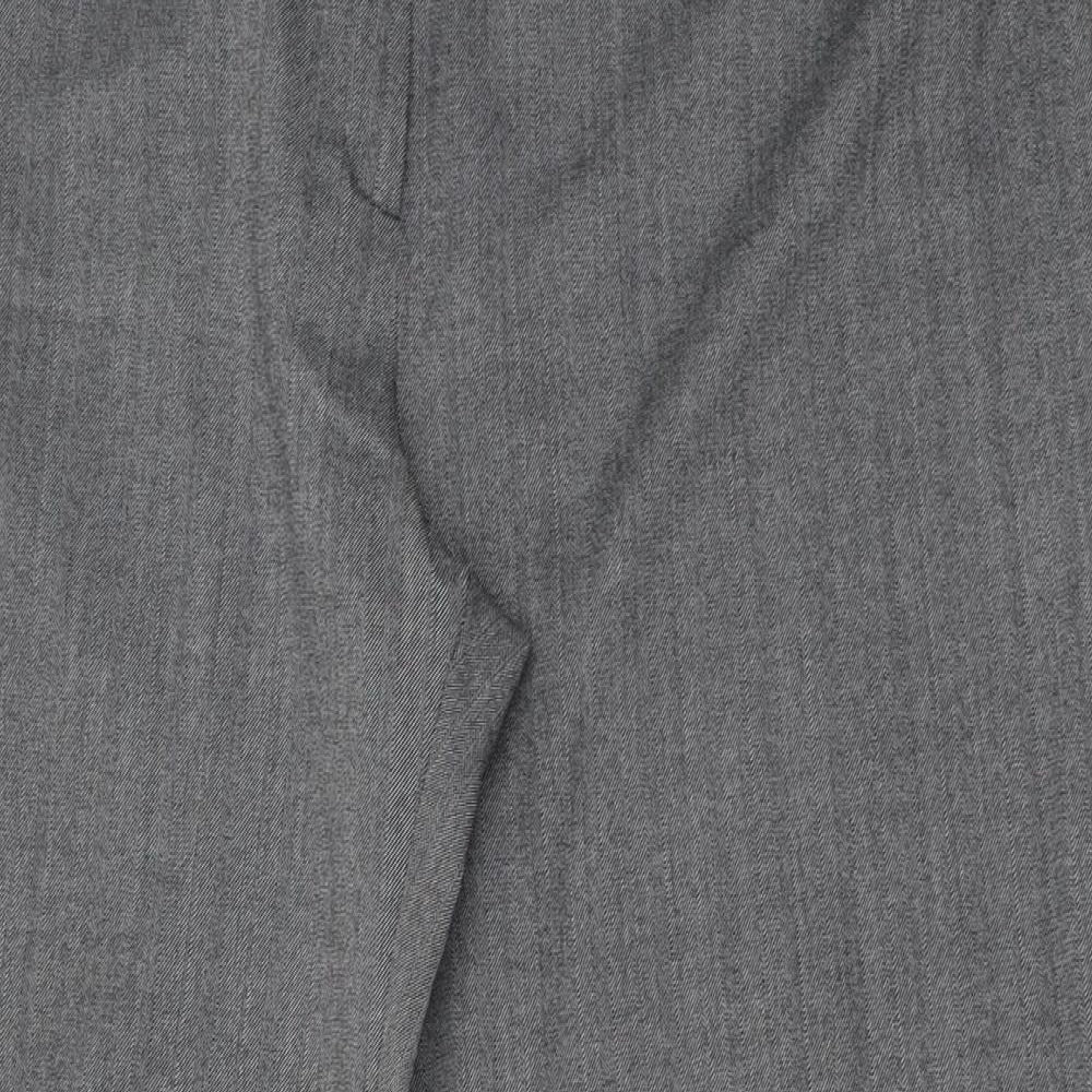 NEXT Womens Grey  Polyester Trousers  Size 20 L29 in Regular Hook & Eye