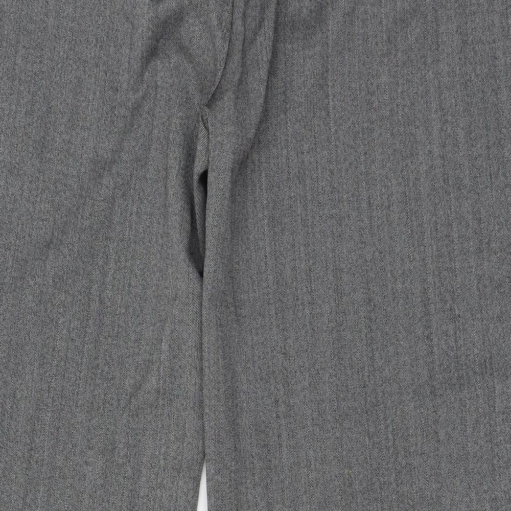 NEXT Womens Grey  Polyester Trousers  Size 20 L29 in Regular Hook & Eye