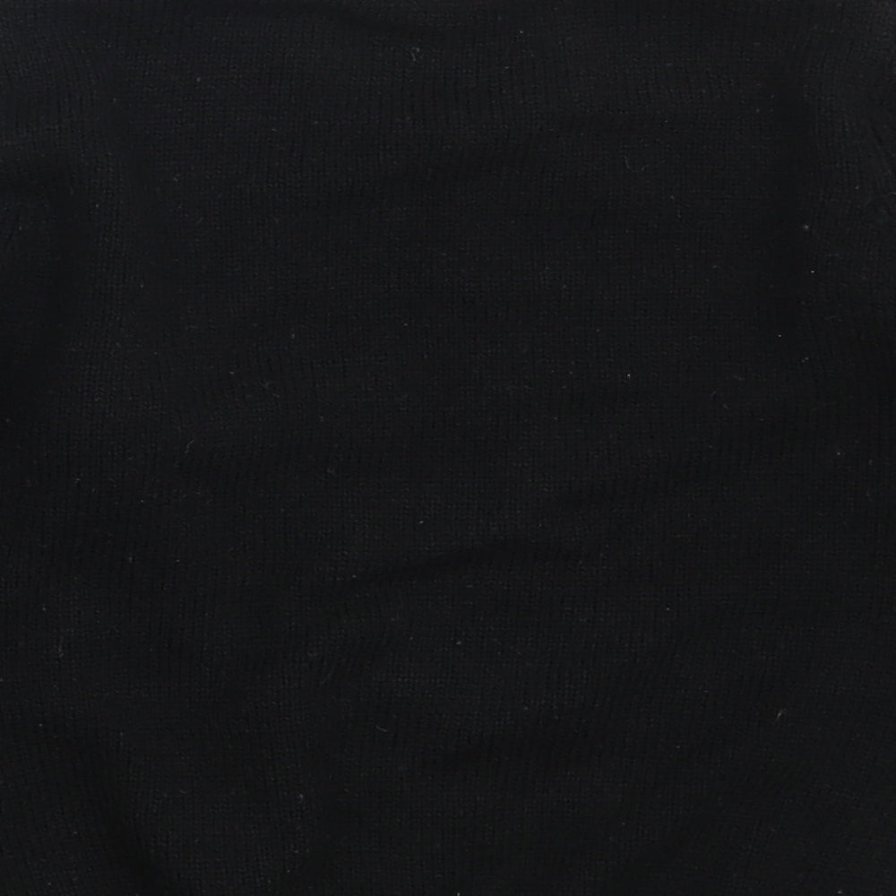 NEXT Girls Black Crew Neck  Acrylic Pullover Jumper Size 9 Years   - Christmas JUMPER- Unicorn