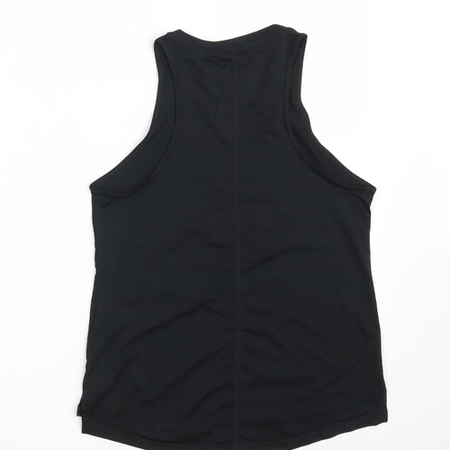 Nike Womens Black  100% Polyester Basic Tank Size S Round Neck