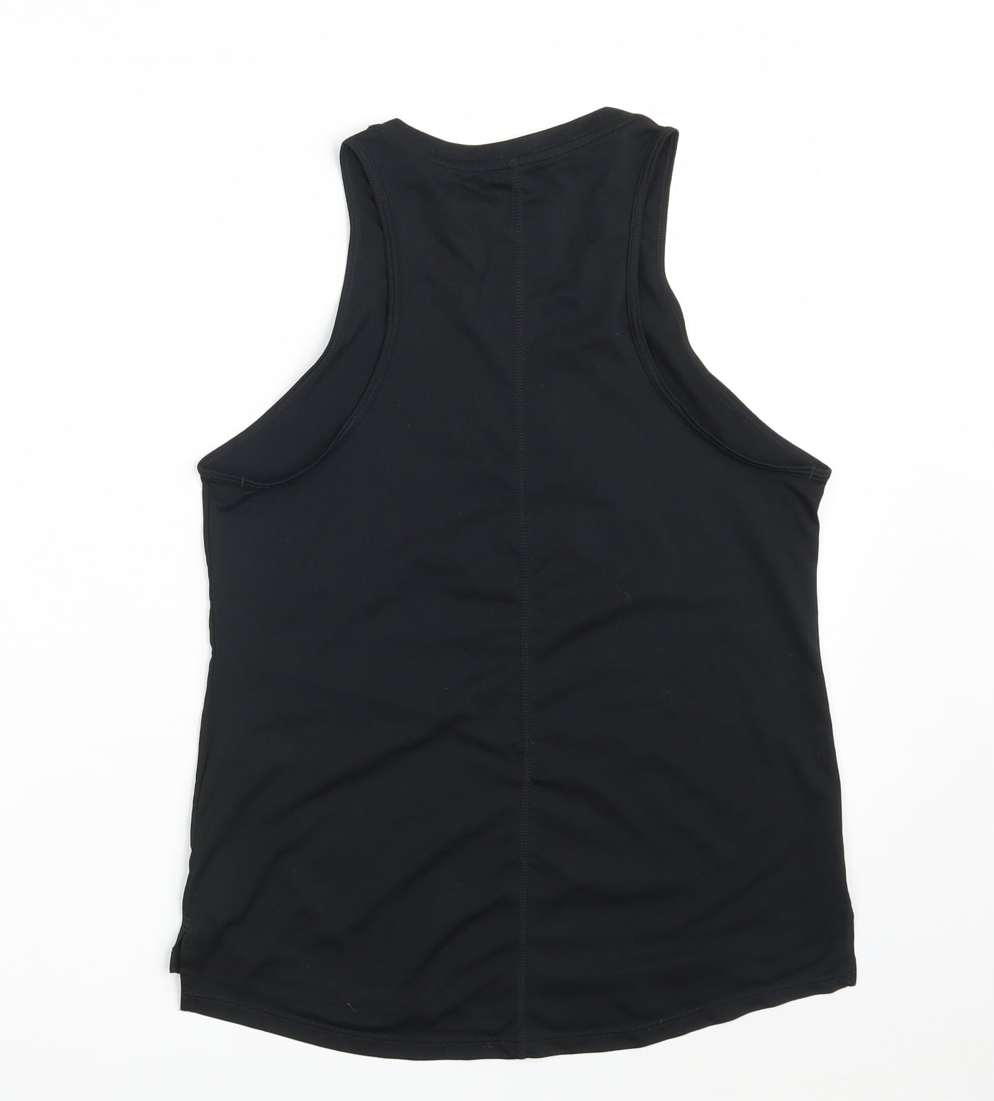 Nike Womens Black  100% Polyester Basic Tank Size S Round Neck