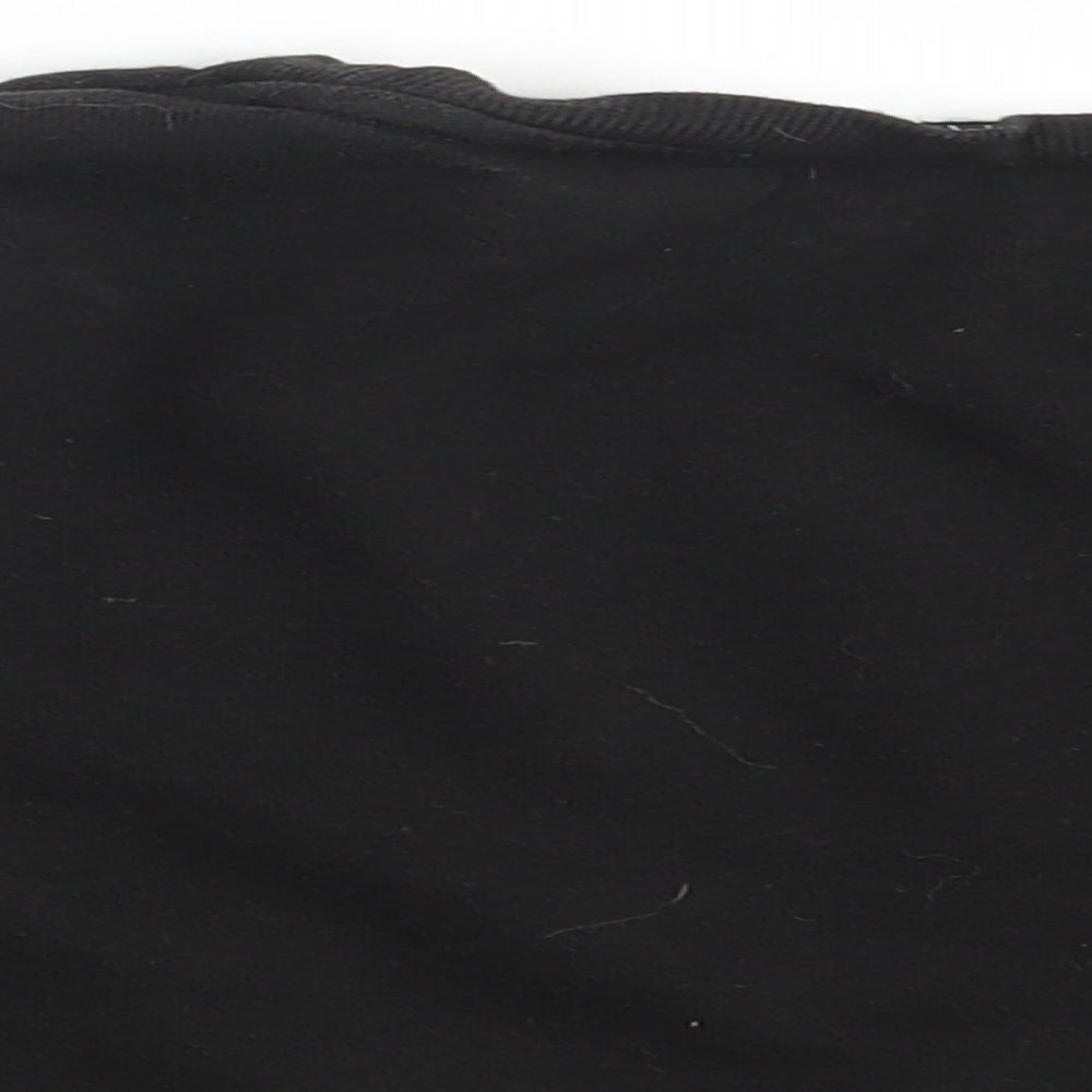 Primark Girls Black  Cotton Pullover Sweatshirt Size 8-9 Years   - Friends -Cropped