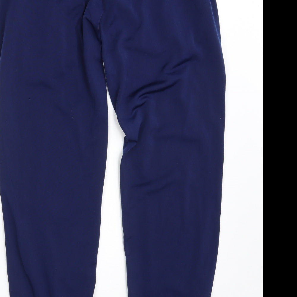adidas Mens Blue  Polyester Jogger Trousers Size S L29 in Regular