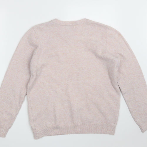 Papaya Womens Pink Crew Neck  Polyester Pullover Jumper Size M