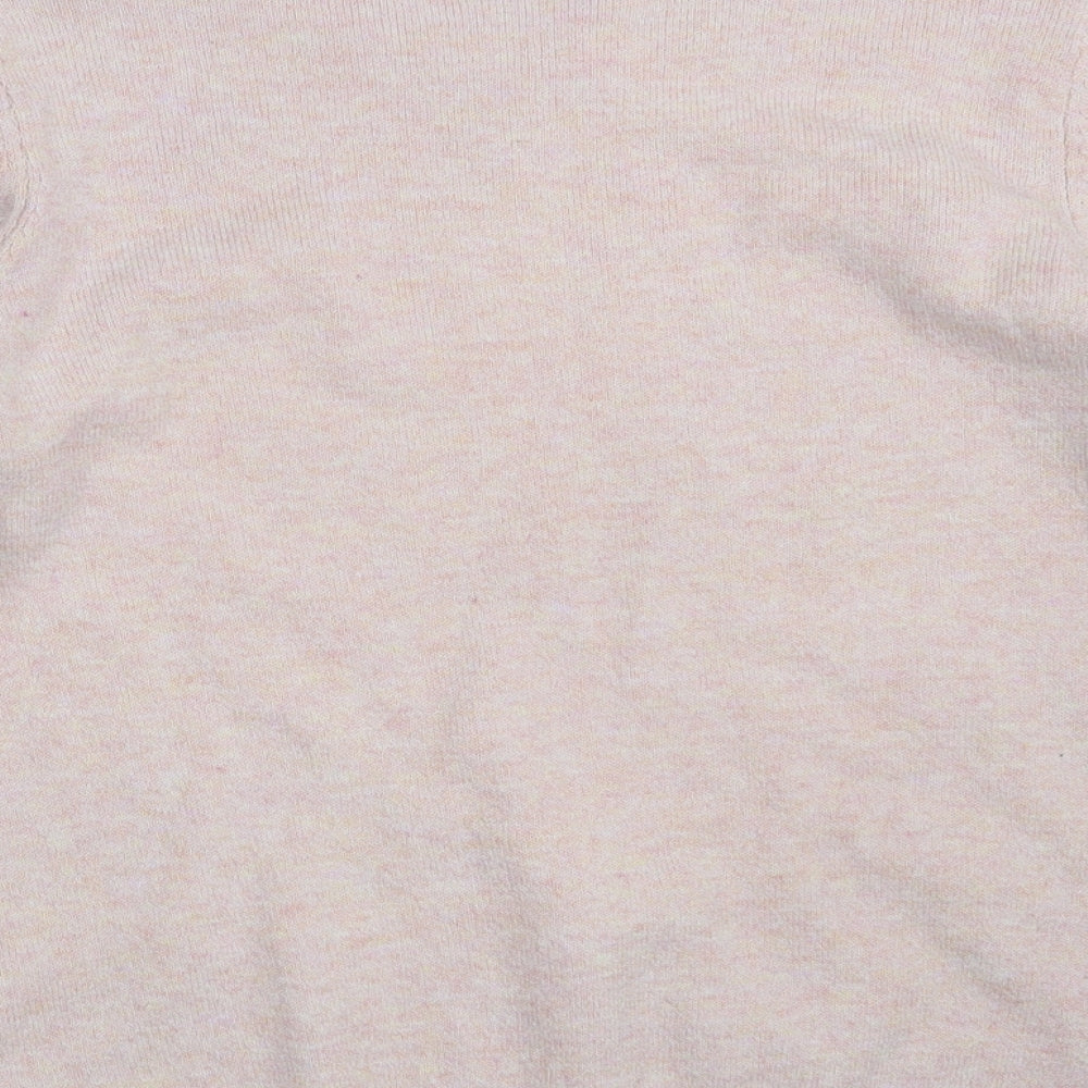 Papaya Womens Pink Crew Neck  Polyester Pullover Jumper Size M