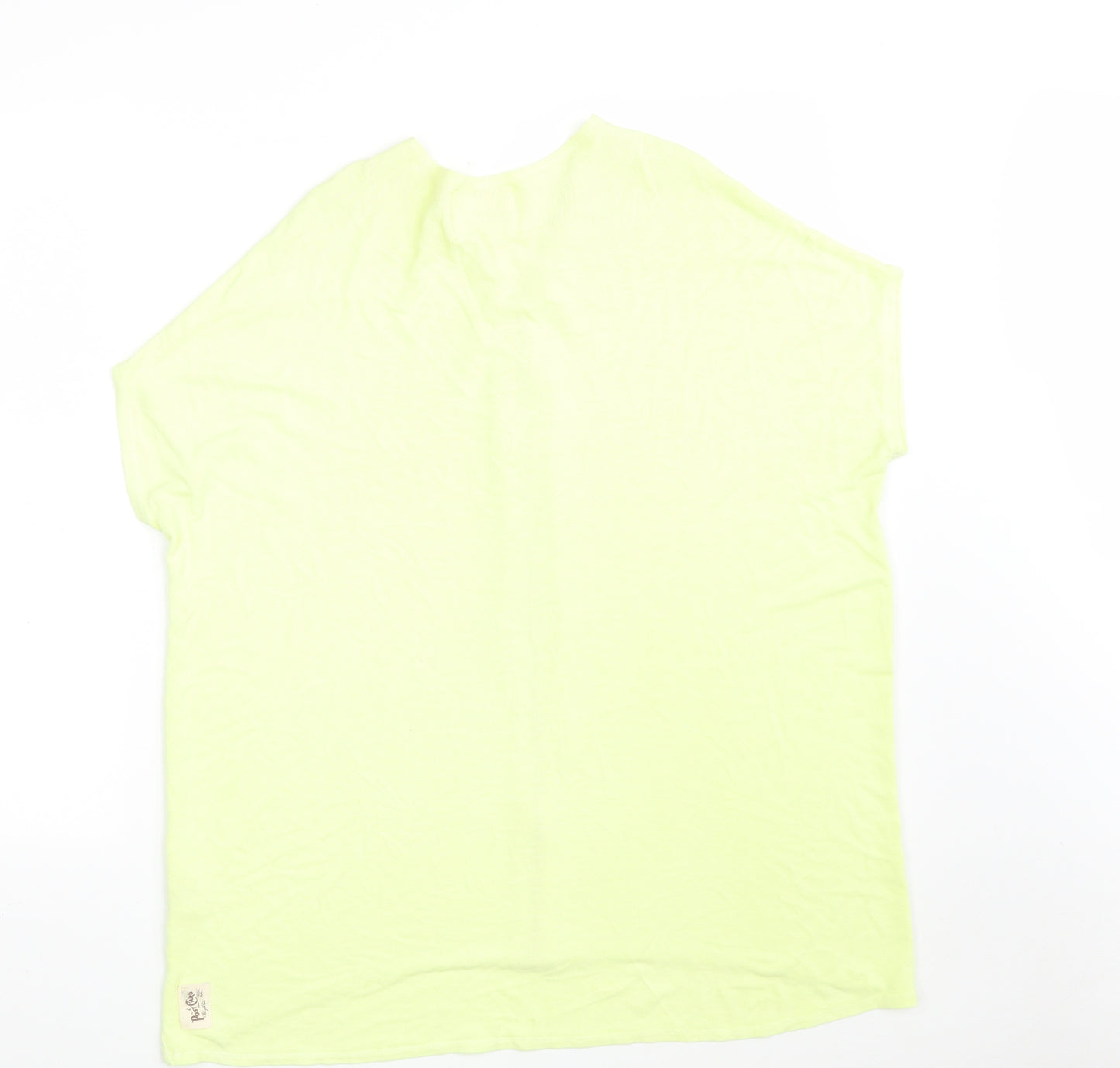 Postcard Womens Yellow V-Neck  Viscose Full Zip Jumper One Size