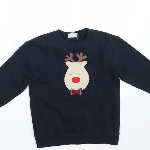 NOT FOR PONIES Girls Blue  Cotton Pullover Sweatshirt Size 7-8 Years   - Christmas