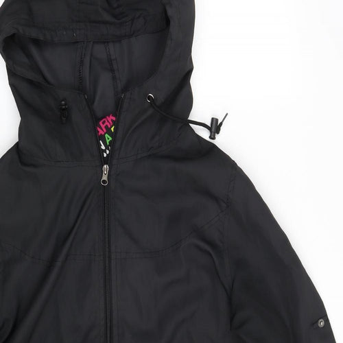 Denim & Co. Womens Black   Parka Coat Size M  Zip