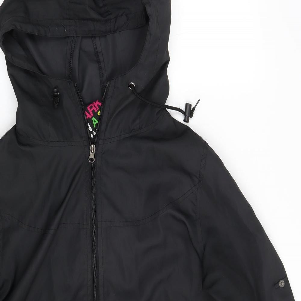 Denim & Co. Womens Black   Parka Coat Size M  Zip