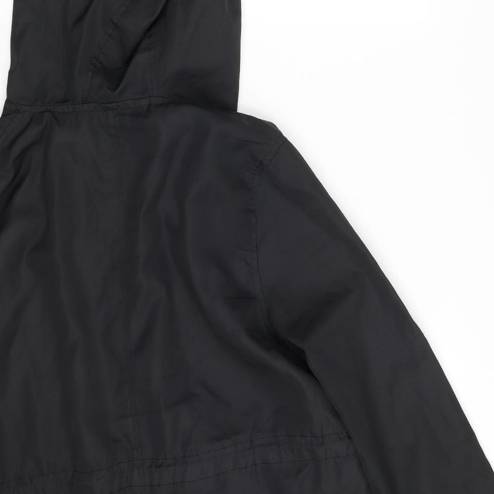 Denim & Co. Womens Black   Parka Coat Size M  Zip