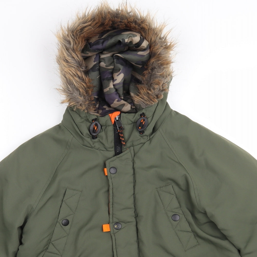 Nutmeg Boys Green   Jacket  Size 9-10 Years  Zip