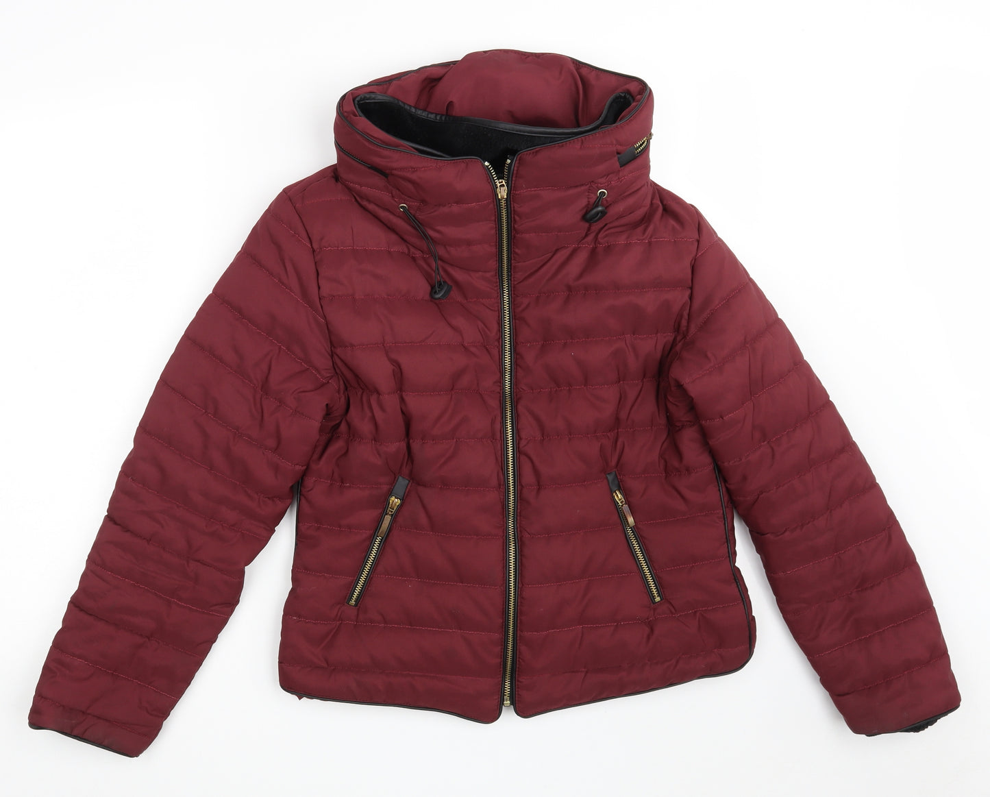 PRETTYLITTLETHING Womens Purple   Jacket Coat Size M  Zip