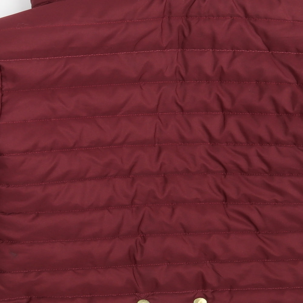PRETTYLITTLETHING Womens Purple   Jacket Coat Size M  Zip