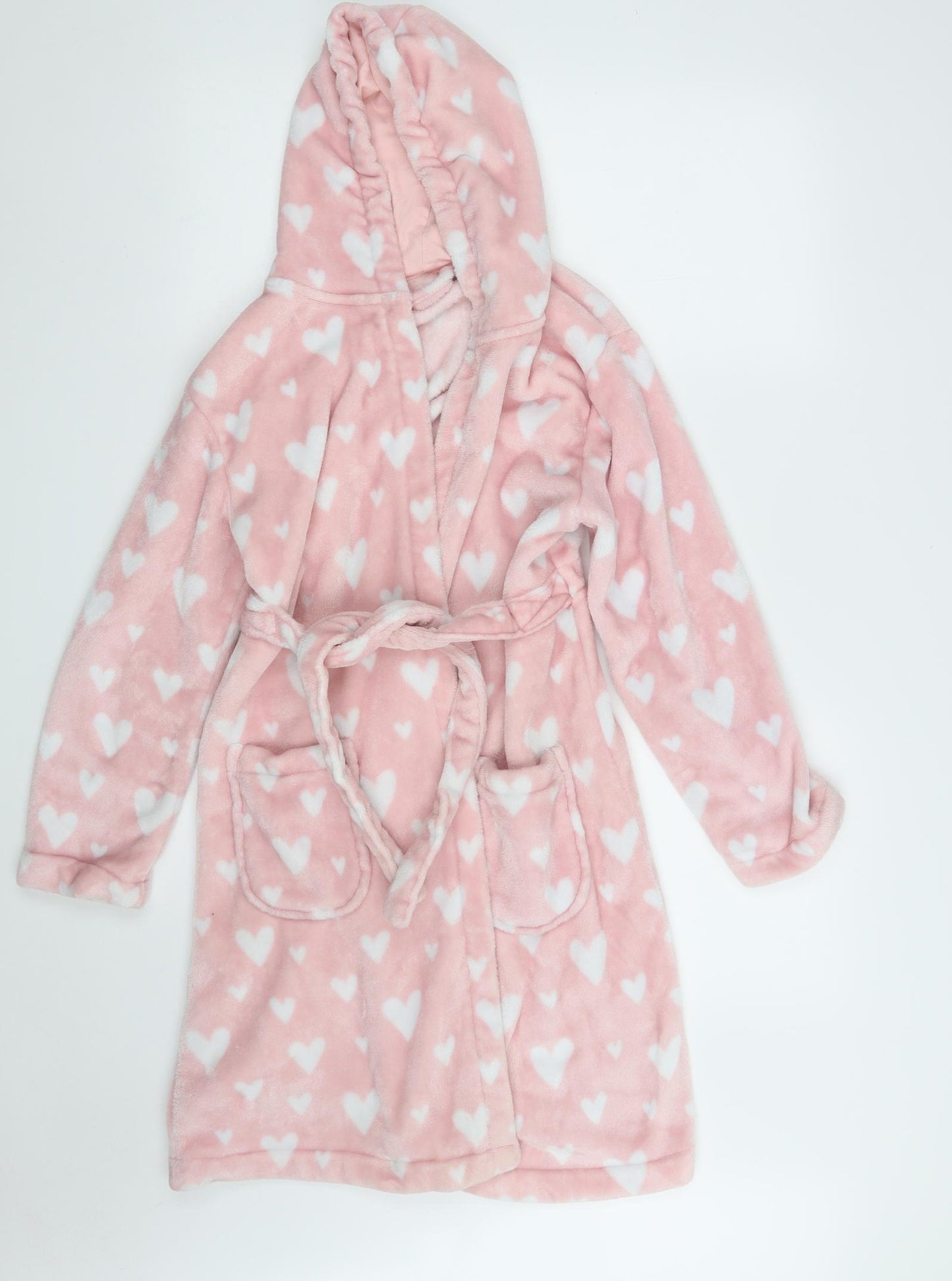 George Girls Pink Solid 100% Polyester Top Robe Size 11-12 Years