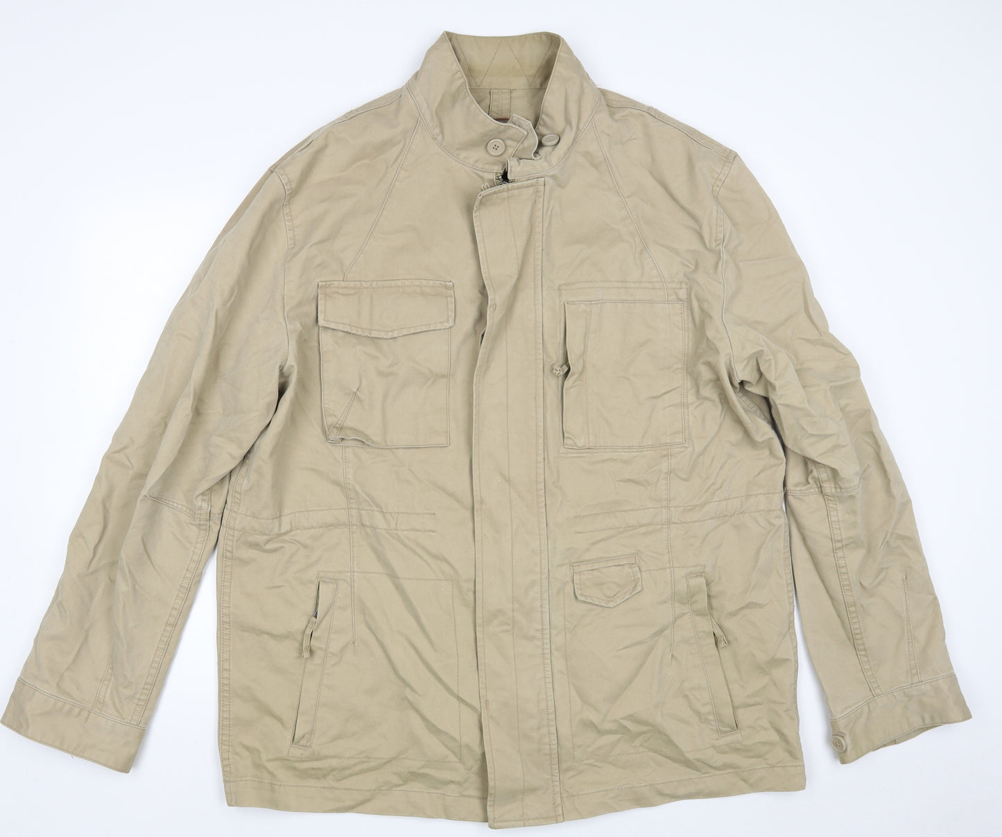 NEXT Mens Beige   Jacket Coat Size 2XL  Zip