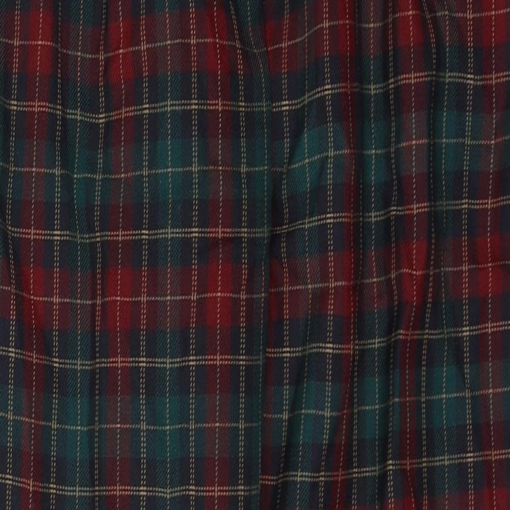 Alice Collins Womens Green Plaid Polyester Trousers  Size 16 L28 in Regular Button