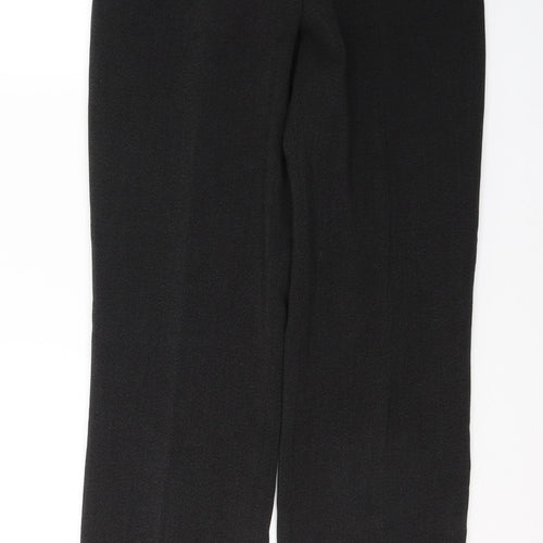 Preworn Womens Black  Viscose Trousers  Size 16 L28 in Regular Zip