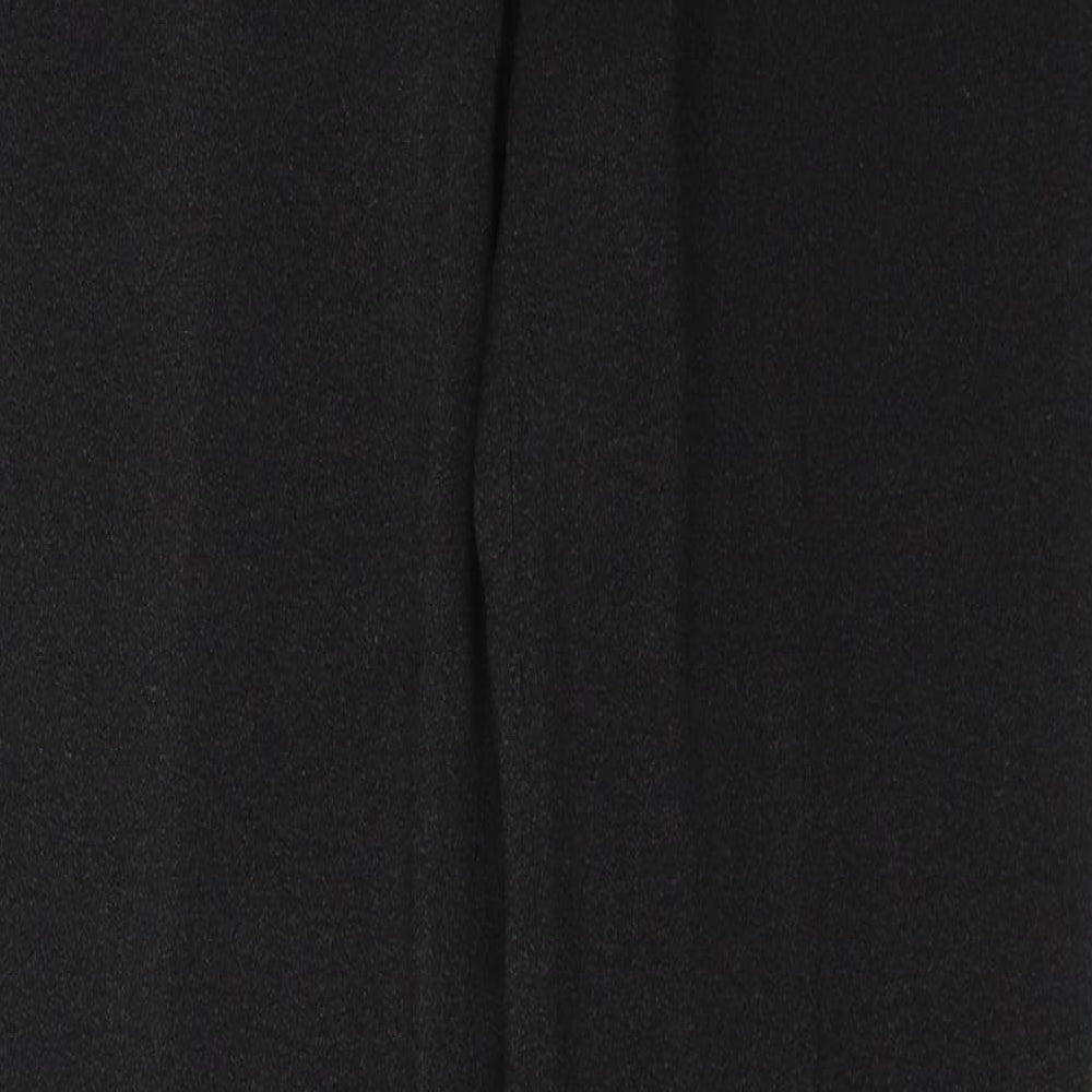Preworn Womens Black  Viscose Trousers  Size 16 L28 in Regular Zip