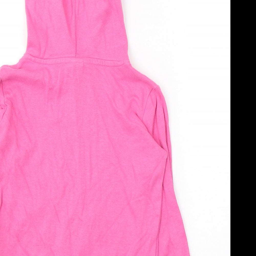 AriZona Girls Pink  100% Cotton Pullover Hoodie Size 6-7 Years  Pullover
