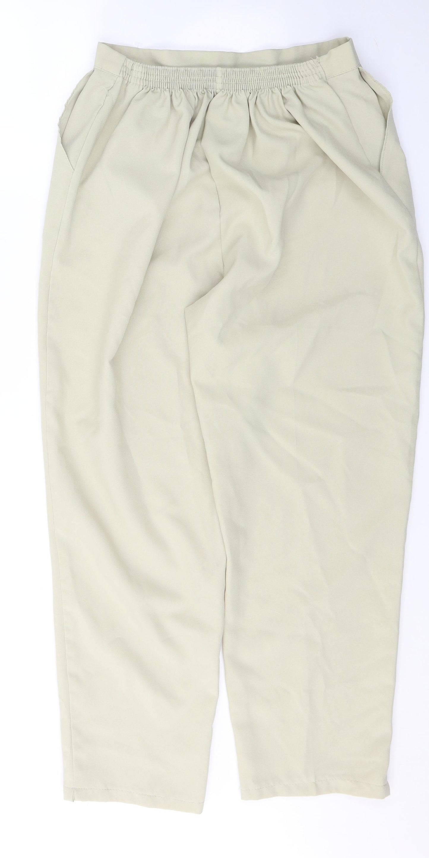 Preworn Womens Beige  Polyester Trousers  Size 18 L27 in Regular