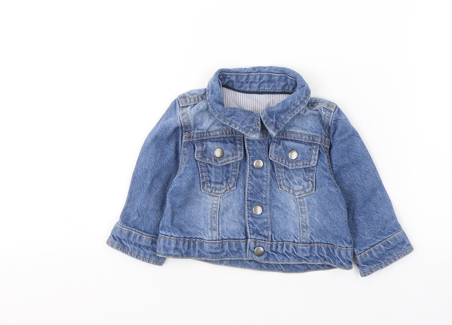 George Girls Blue   Jacket  Size 3-6 Months   Button