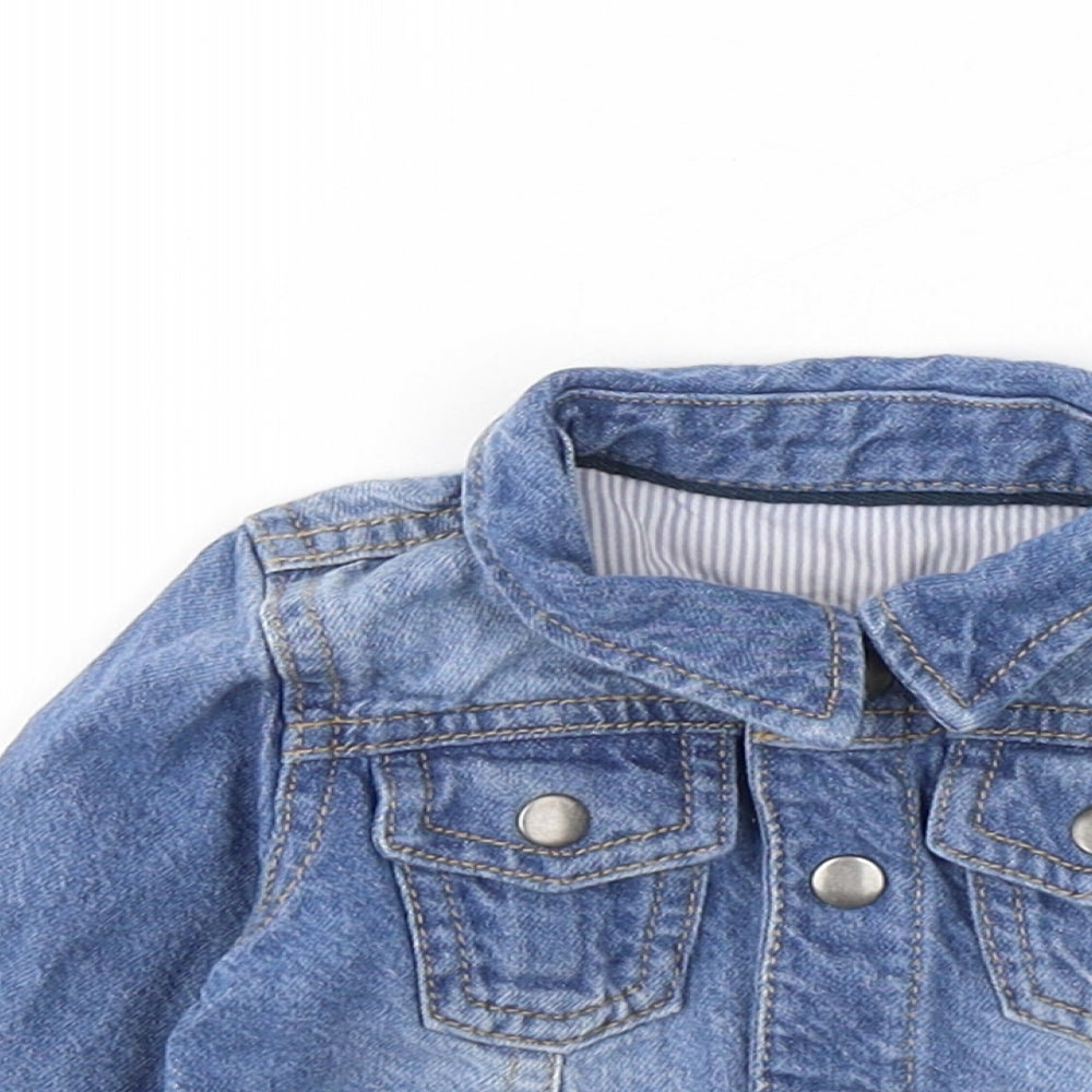 George Girls Blue   Jacket  Size 3-6 Months   Button