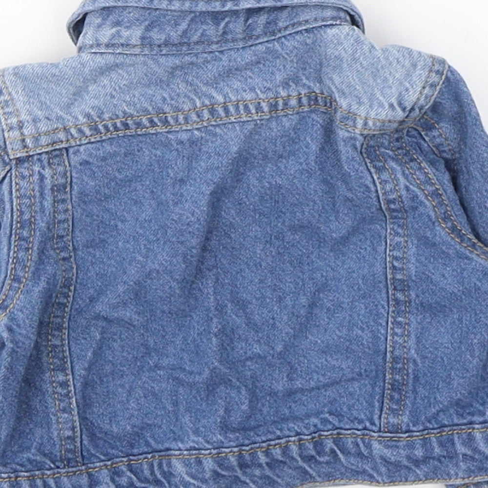 George Girls Blue   Jacket  Size 3-6 Months   Button