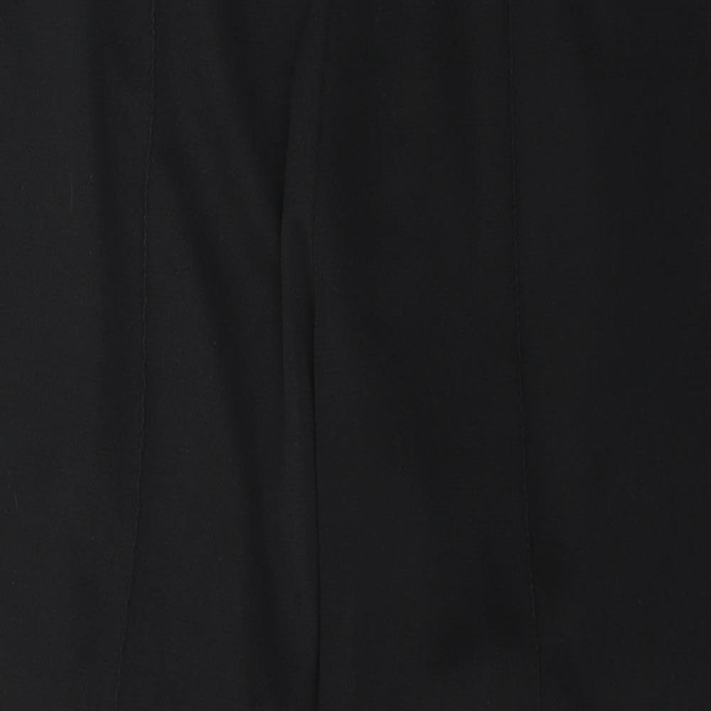 SLIMMA Womens Black  Polyester Trousers  Size 24 L25 in Regular