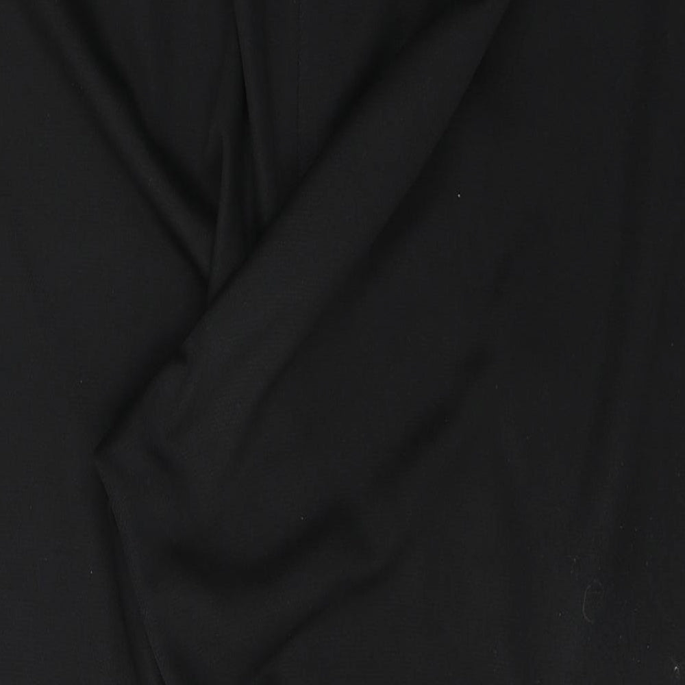 SLIMMA Womens Black  Polyester Trousers  Size 24 L25 in Regular