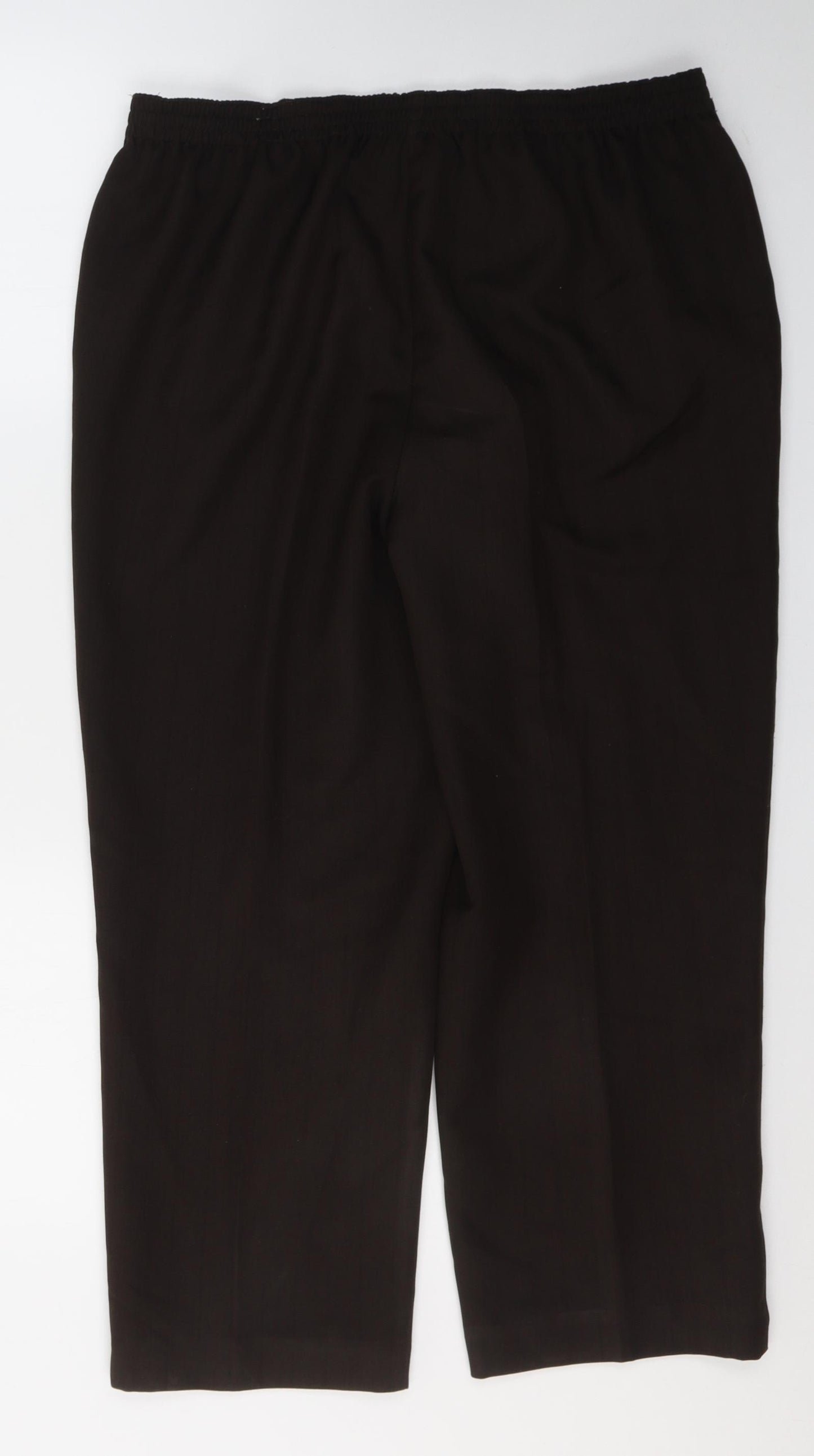 BHS Womens Brown  Polyester Trousers  Size 14 L24.5 in Regular