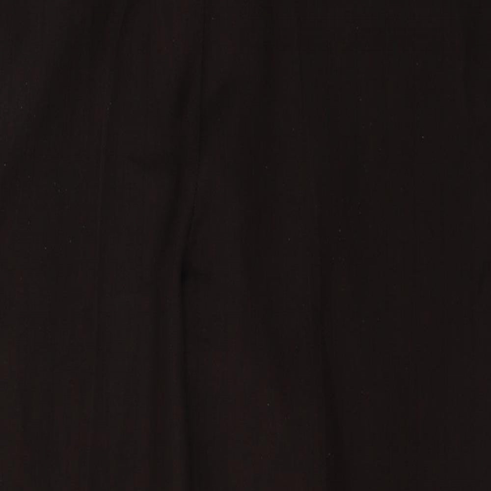 BHS Womens Brown  Polyester Trousers  Size 14 L24.5 in Regular