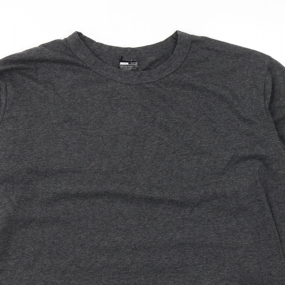 LAPASA Mens Green  Polyester  T-Shirt Size M Round Neck