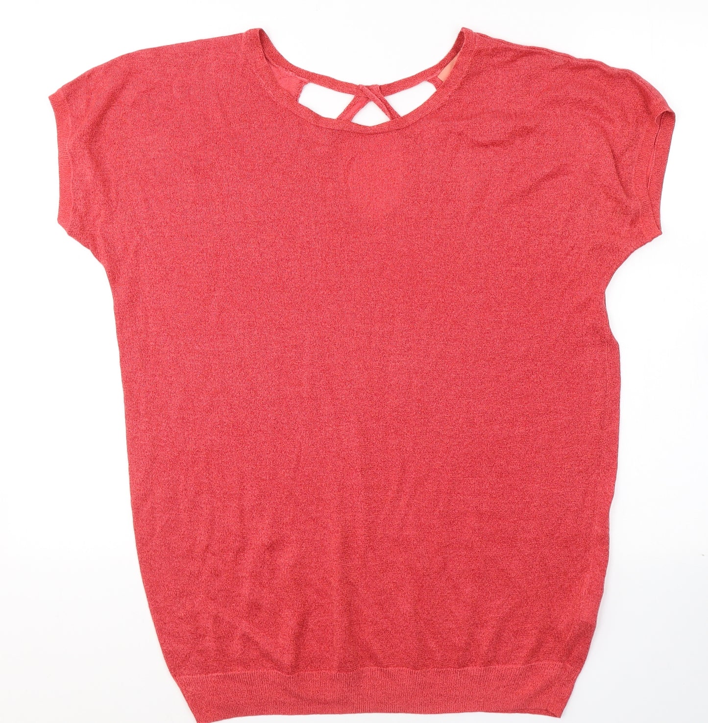 NEXT Womens Red  Viscose Jersey T-Shirt Size 16 Round Neck