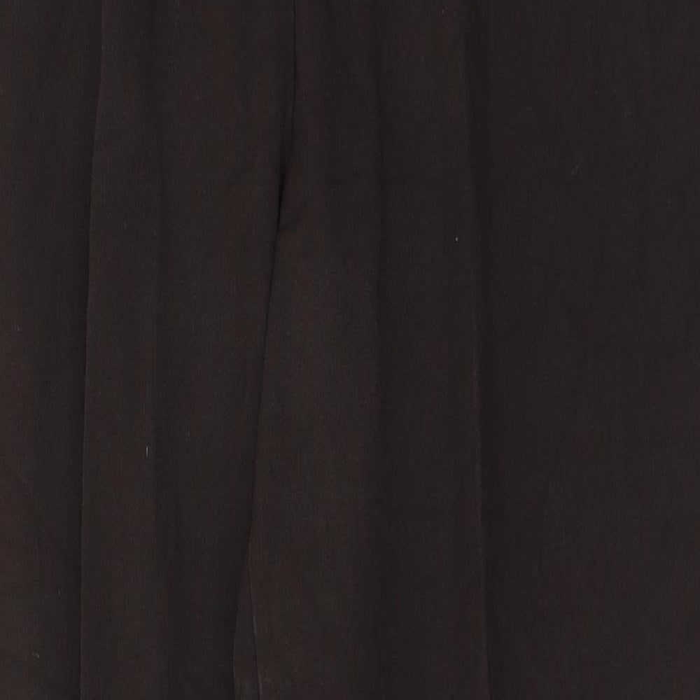 Marks and Spencer Womens Brown  Polyester Trousers  Size 16 L28 in Regular