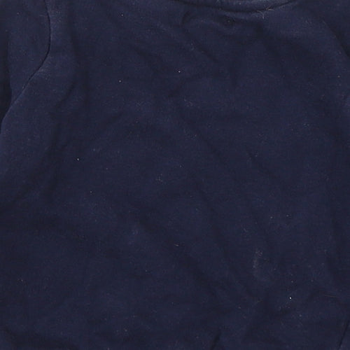 Baby Girls Blue  Cotton Pullover Casual Size 9-12 Months Round Neck Pullover