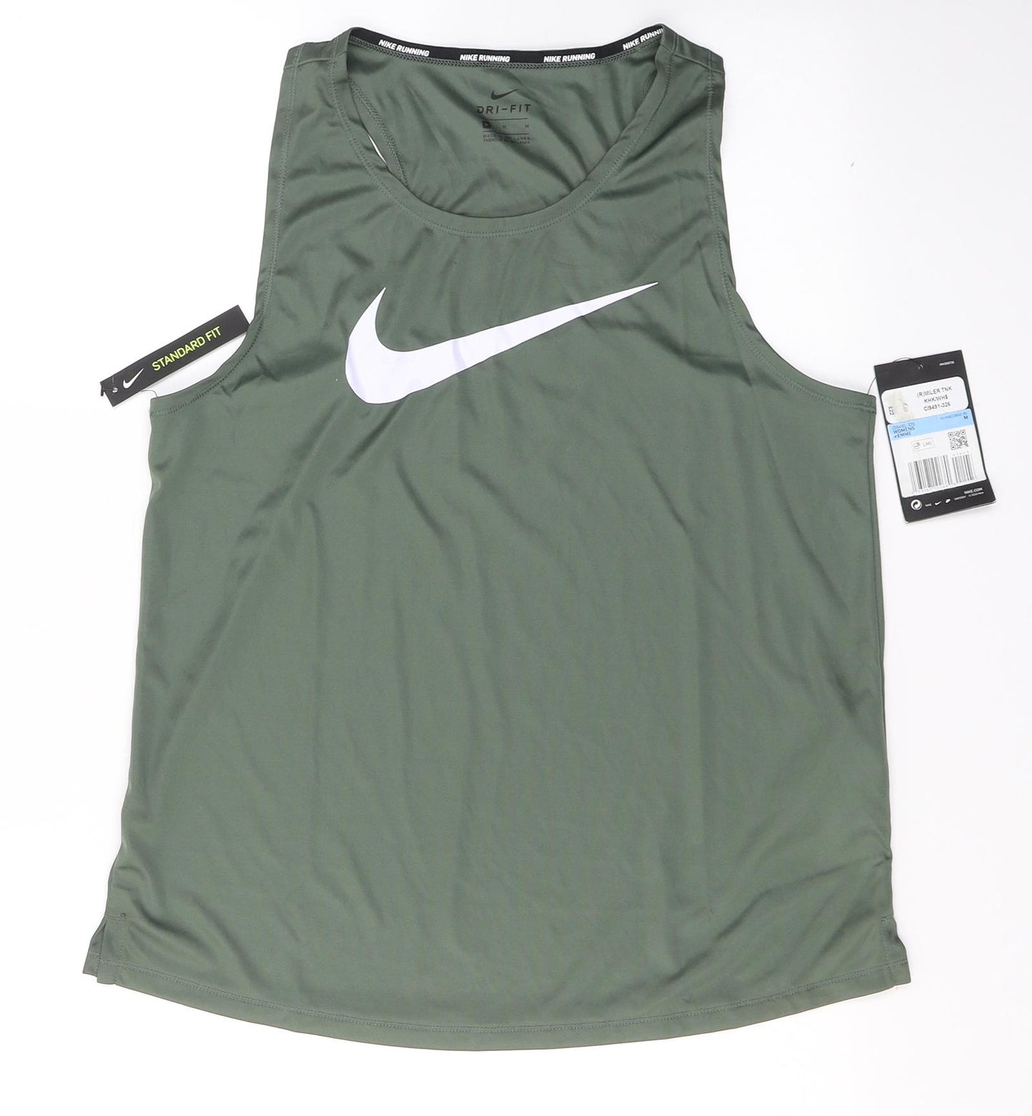 Nike Womens Green  Polyester Pullover Tank Size M Round Neck Pullover