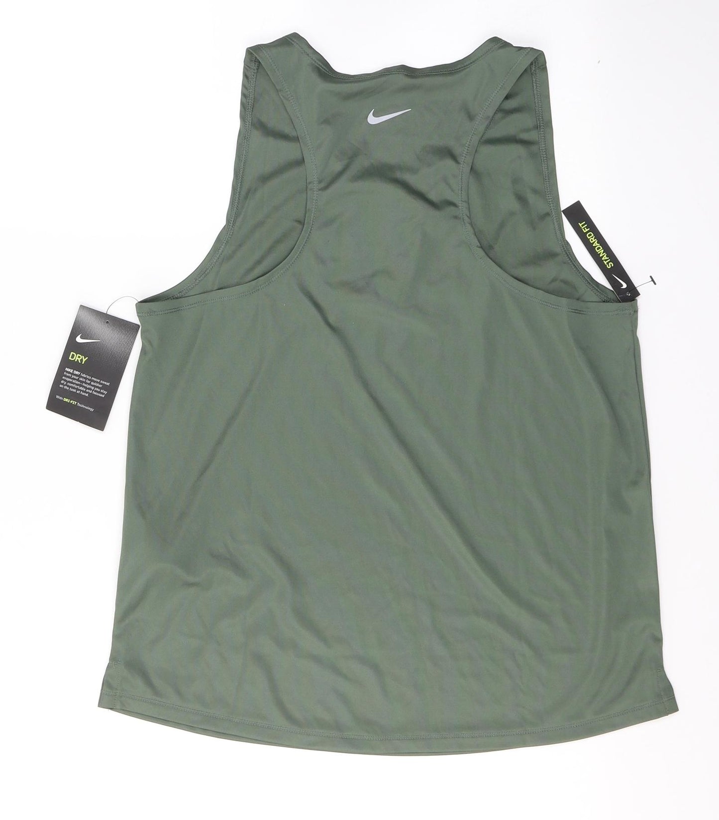 Nike Womens Green  Polyester Pullover Tank Size M Round Neck Pullover