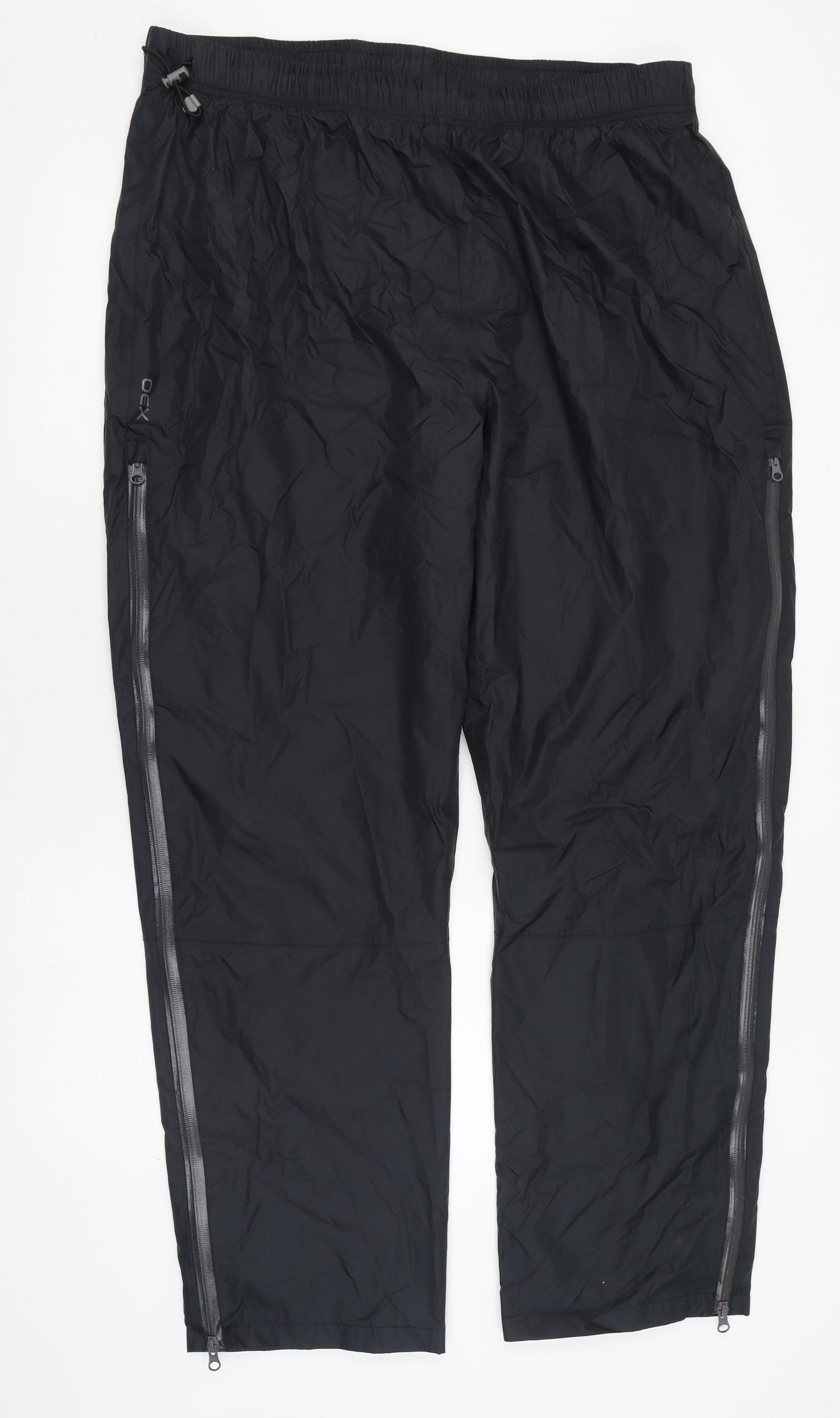 OEX Mens Black  Nylon Windbreaker Trousers Size 38 L30 in Regular