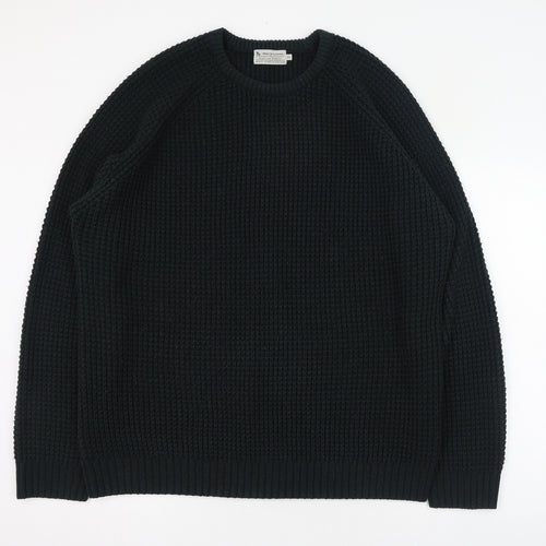 TU Mens Green Round Neck  Acrylic Pullover Jumper Size 2XL