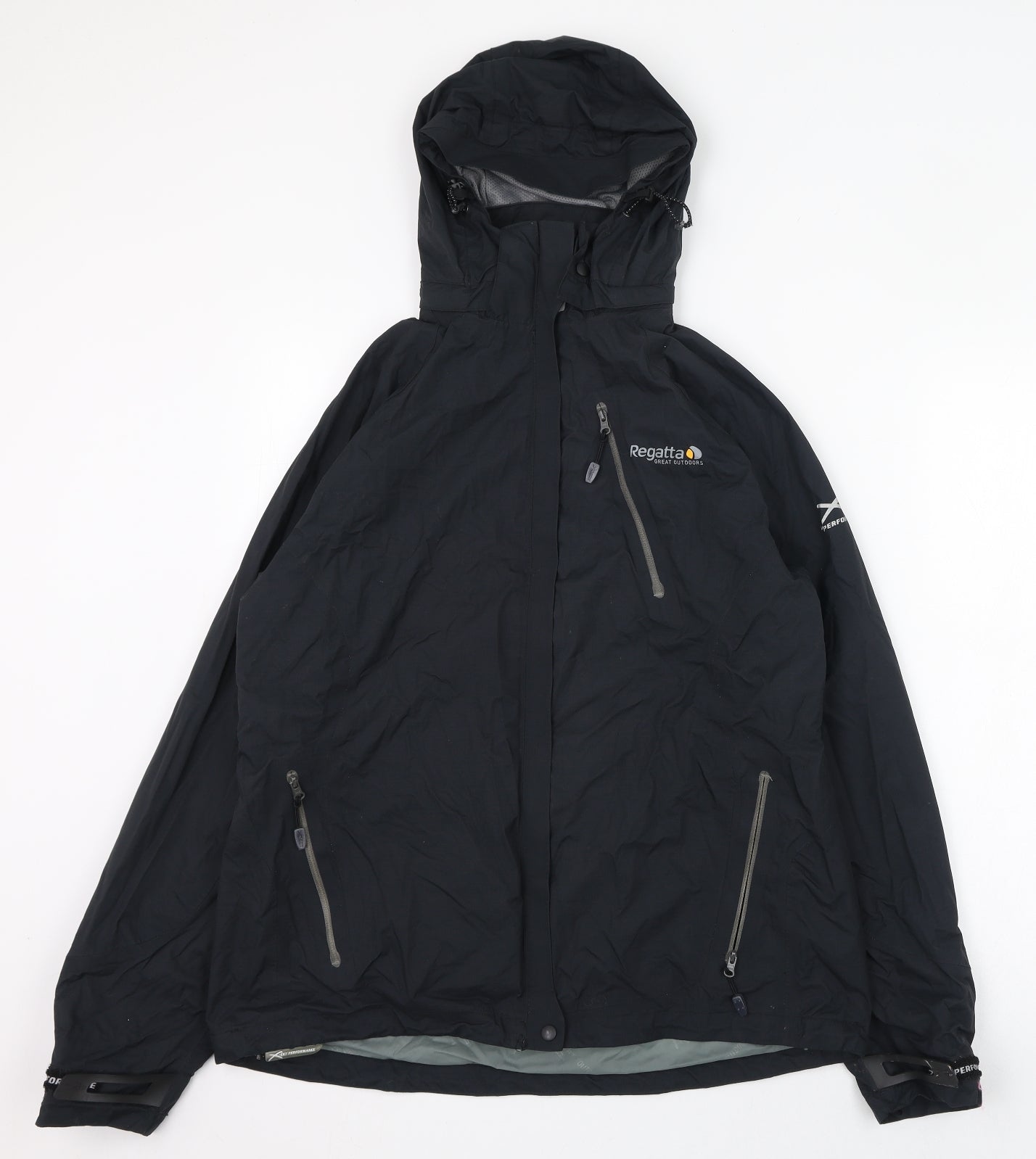 Regatta Womens Black   Windbreaker Coat Size 12  Zip