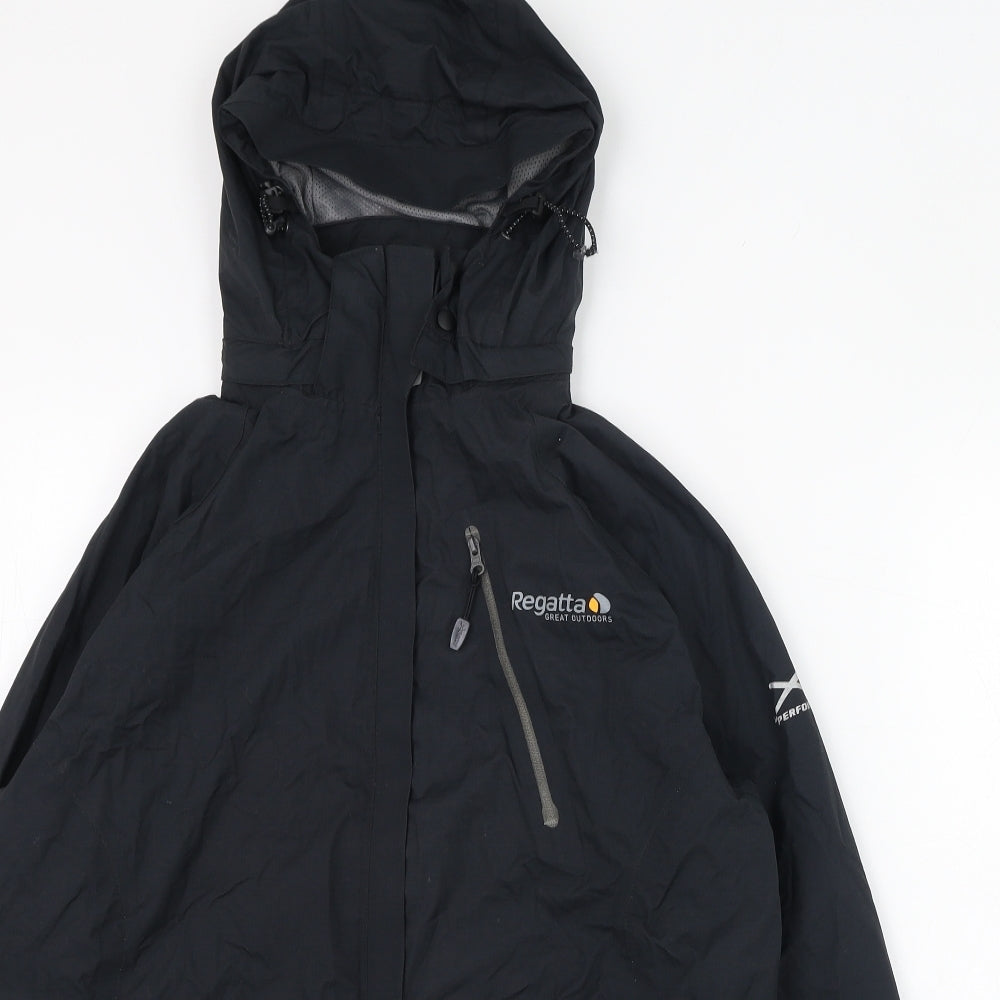 Regatta Womens Black   Windbreaker Coat Size 12  Zip