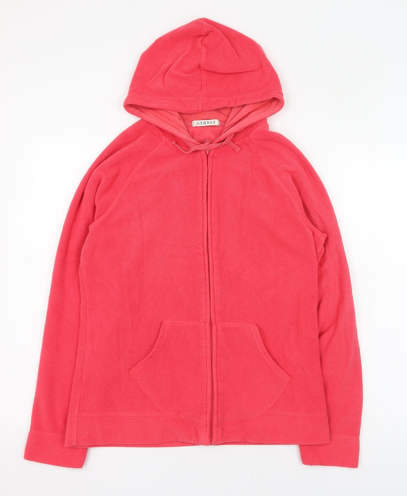 George Womens Pink  Polyester Full Zip Hoodie Size 12  Zip - Fleece