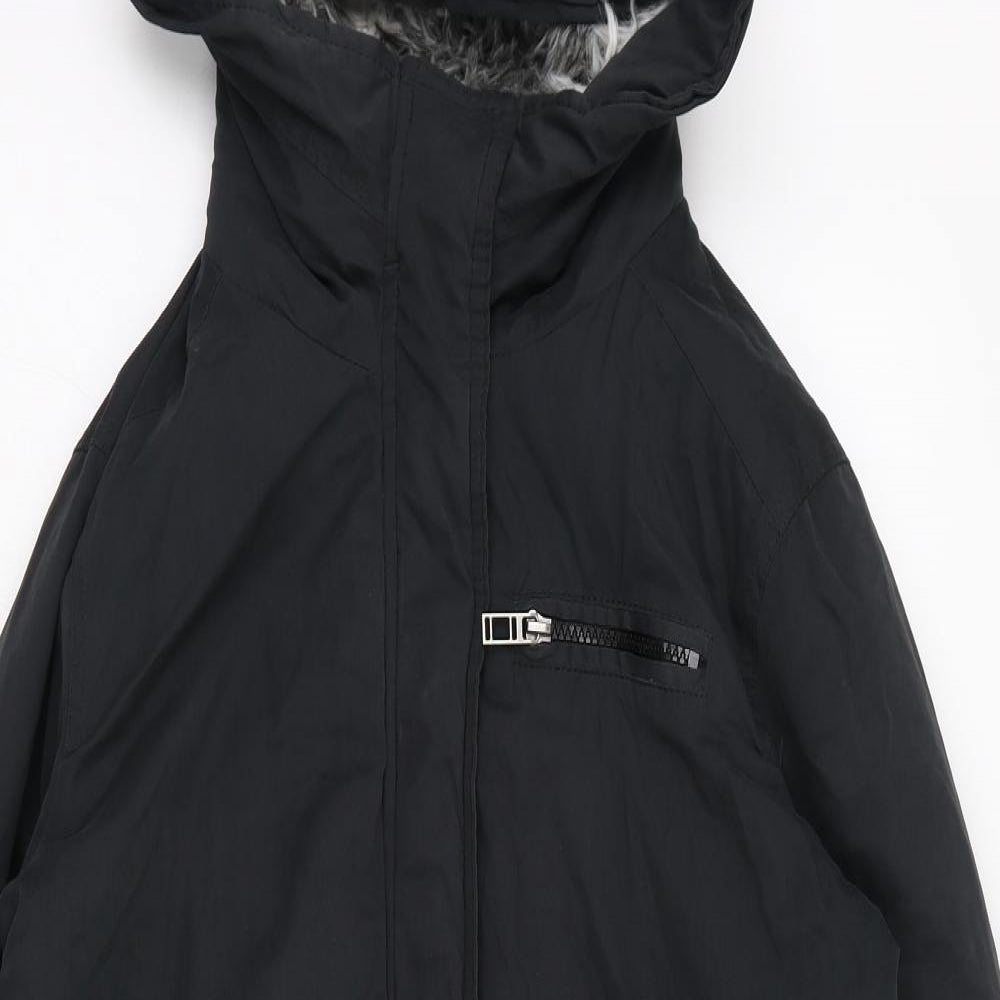 Atmosphere Womens Black   Parka Coat Size 10  Zip