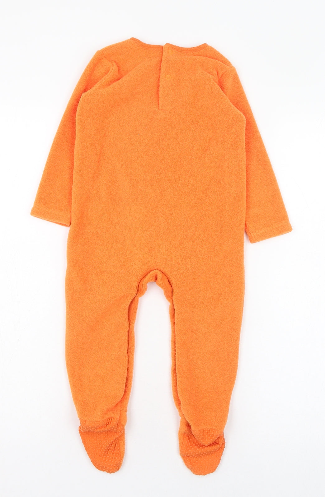 George Boys Orange  Polyester  One Piece Size 12-18 Months  Button - Pumpkin, Halloween, Onesie