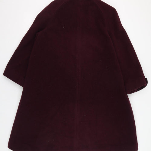 St Michael Womens Purple   Overcoat Coat Size 18  Button