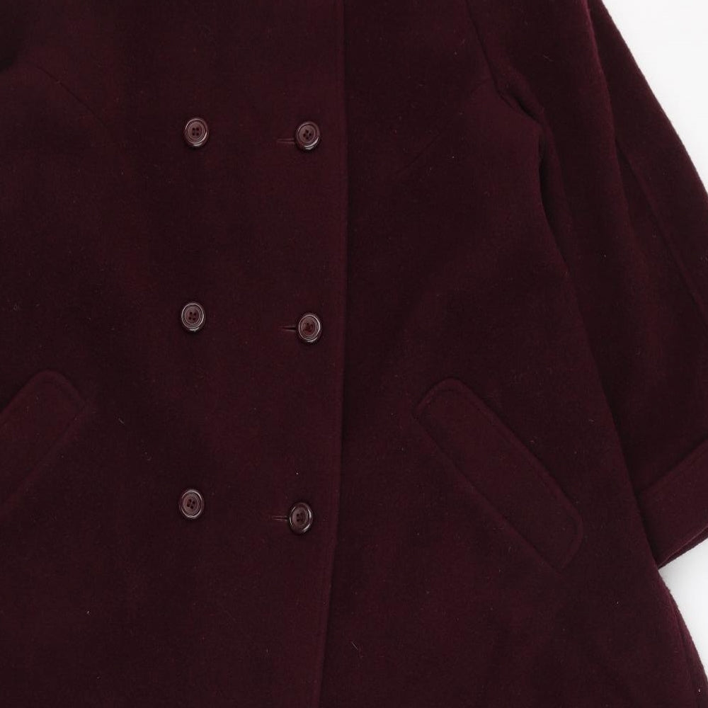St Michael Womens Purple   Overcoat Coat Size 18  Button