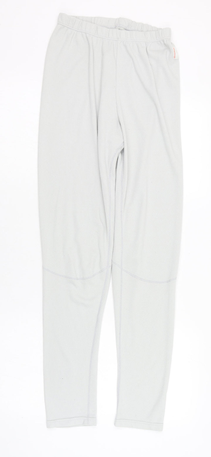 DECATHLON Mens Grey Polyester Jogger Trousers Size M L30 in Regular - Underwear