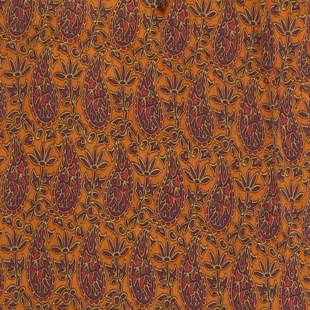 Kookai Womens Orange Paisley Polyamide Wrap Skirt Size 4   Tie