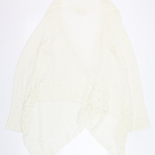 Kaleidoscope Womens Ivory Round Neck  Acrylic Cardigan Jumper Size 12