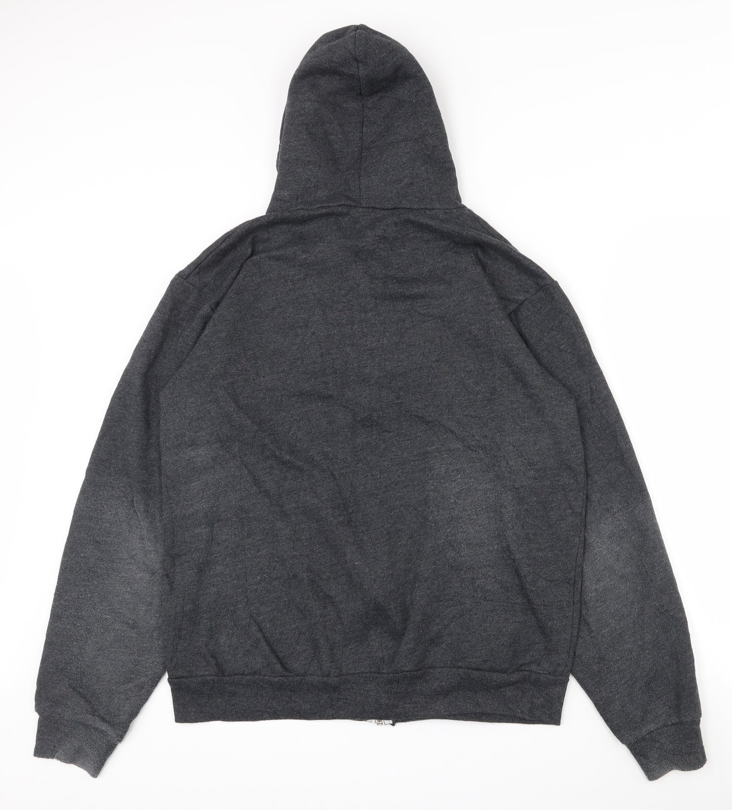 American Apparel Mens Grey  Cotton Full Zip Hoodie Size L